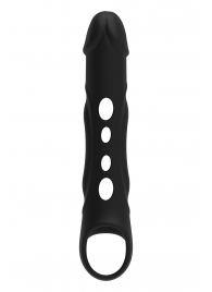 Черная насадка-удлинитель Vibrating Extender With Remote с вибрацией - Dream Toys - в Санкт-Петербурге купить с доставкой