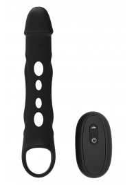 Черная насадка-удлинитель Vibrating Extender With Remote с вибрацией - Dream Toys - в Санкт-Петербурге купить с доставкой