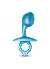 Голубая анальная пробка для массажа простаты Bulb Silicone Prostate Plug - 10,7 см. - b-Vibe - в Санкт-Петербурге купить с доставкой