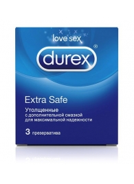 Утолщённые презервативы Durex Extra Safe - 3 шт. - Durex - купить с доставкой в Санкт-Петербурге