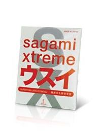 Ультратонкий презерватив Sagami Xtreme SUPERTHIN - 1 шт. - Sagami - купить с доставкой в Санкт-Петербурге