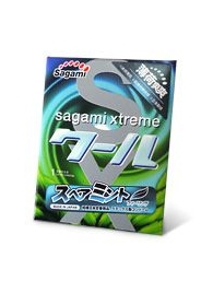 Презерватив Sagami Xtreme Mint с ароматом мяты - 1 шт. - Sagami - купить с доставкой в Санкт-Петербурге