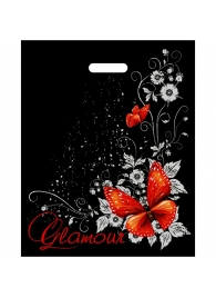 Черный пакет Glamour с вырубной ручкой (38х47 см) - Сима-Ленд - купить с доставкой в Санкт-Петербурге