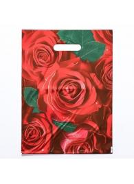 Пакет с цветочным принтом и вырубной ручкой (30х40 см) - Сима-Ленд - купить с доставкой в Санкт-Петербурге