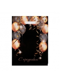 Пакет с вырубной ручкой и принтом в виде шариков (30х40 см) - Сима-Ленд - купить с доставкой в Санкт-Петербурге