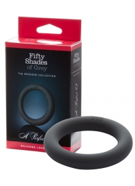 Тёмно-серое кольцо для пениса A Perfect O - Fifty Shades of Grey - в Санкт-Петербурге купить с доставкой