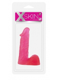 Розовый гелевый фаллоимитатор XSKIN 6 PVC DONG - 15 см. - Dream Toys