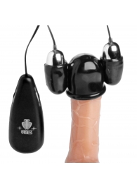 Черная стимулирующая насадка для головки полового члена Multi Speed Vibrating Penis Head Teaser - XR Brands - в Санкт-Петербурге купить с доставкой