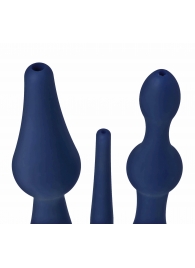 Набор из 3 универсальных насадок для анального душа Universal 3 Piece Silicone Enema Attachment Set - XR Brands - купить с доставкой в Санкт-Петербурге