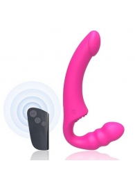 Розовый безремневой страпон Straples Strap-On Dildo - Erokay - купить с доставкой в Санкт-Петербурге