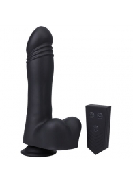 Черная мини-машина на присоске Piston Thruster - Doc Johnson - купить с доставкой в Санкт-Петербурге