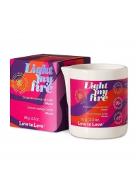 Массажная свеча Light My Fire с ароматом моной - 80 мл. - Love to Love - купить с доставкой в Санкт-Петербурге