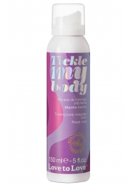 Массажная хрустящая пенка Tickle My Body Fresh Mint с ароматом мяты - 150 мл. - Love to Love - купить с доставкой в Санкт-Петербурге