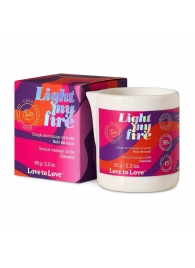 Массажная свеча Light My Fire Coconut с ароматом кокоса - 65 гр. - Love to Love - купить с доставкой в Санкт-Петербурге
