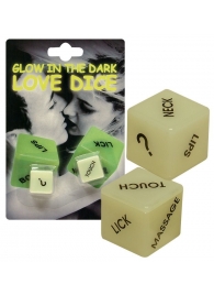 Кубики для любовных игр Glow-in-the-dark с надписями на английском - Orion - купить с доставкой в Санкт-Петербурге