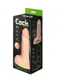 Телесный фаллоудлинитель с мошонкой Cock Next - 19 см. - LOVETOY (А-Полимер) - в Санкт-Петербурге купить с доставкой
