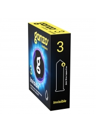 Супертонкие презервативы Ganzo Invisible - 3 шт. - Ganzo - купить с доставкой в Санкт-Петербурге