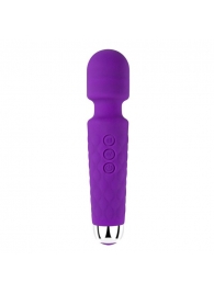 Фиолетовый силиконовый wand-вибратор - 20 см. - Secwell