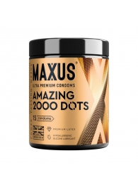 Точечные презервативы MAXUS 2000 Amazing Dots с железным кейсом - 15 шт. - Maxus - купить с доставкой в Санкт-Петербурге