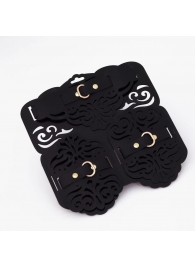 Фигурный набор для БДСМ-игр с узорами и золотистой фурнитурой - Crazy Handmade - купить с доставкой в Санкт-Петербурге