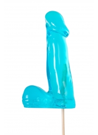 Голубой леденец в форме члена со вкусом блю кюрасао - 173 гр. - Sosuчki - купить с доставкой в Санкт-Петербурге