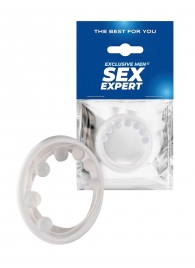 Эрекционное кольцо с мягкой стимулирующей насадкой - Sex Expert - в Санкт-Петербурге купить с доставкой