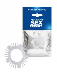 Эластичное эрекционное кольцо с шишечками и шипами - Sex Expert - в Санкт-Петербурге купить с доставкой