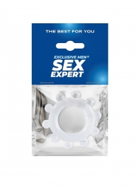 Прозрачное эрекционное кольцо со стимулирующими шариками - Sex Expert - в Санкт-Петербурге купить с доставкой
