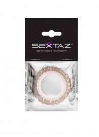 Эрекционное кольцо с бежевыми «ресничками» - Sextaz - в Санкт-Петербурге купить с доставкой