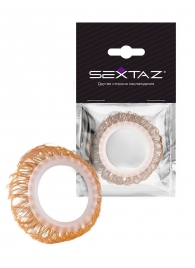 Эрекционное кольцо с бежевыми «ресничками» - Sextaz - в Санкт-Петербурге купить с доставкой