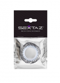 Эластичное эрекционное колечко с черными «ресничками» - Sextaz - в Санкт-Петербурге купить с доставкой