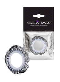 Эластичное эрекционное колечко с черными «ресничками» - Sextaz - в Санкт-Петербурге купить с доставкой