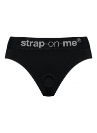 Черные трусики для насадок Heroine Lingerie Harness - size XL - Strap-on-me - купить с доставкой в Санкт-Петербурге