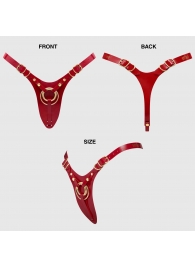 Красный пояс для фиксации насадок Strap-On-Me Leatherette Harness Fabulous - Strap-on-me - купить с доставкой в Санкт-Петербурге