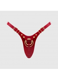 Красный пояс для фиксации насадок Strap-On-Me Leatherette Harness Fabulous - Strap-on-me - купить с доставкой в Санкт-Петербурге