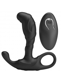 Черный изогнутый массажёр простаты с вибрацией и пультом ДУ - Baile - в Санкт-Петербурге купить с доставкой