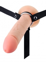 Мужской полый страпон на регулируемых ремешках - 22 см. - Sex Expert - купить с доставкой в Санкт-Петербурге