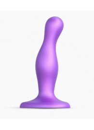 Фиолетовая насадка Strap-On-Me Dildo Plug Curvy size S - Strap-on-me - купить с доставкой в Санкт-Петербурге