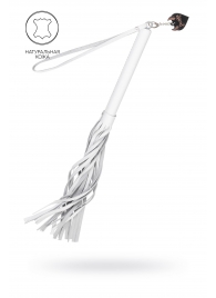 Белая кожаная плеть - 50 см. - Pecado - купить с доставкой в Санкт-Петербурге