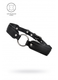 Черный кожаный чокер-ошейник со скруглёнными углами - Pecado - купить с доставкой в Санкт-Петербурге