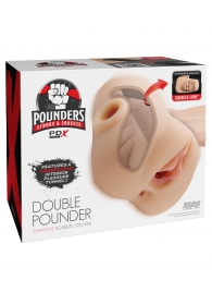 Телесный мастурбатор с вибрацией Double Pounder Vibrating Squeeze Stroker - Pipedream - в Санкт-Петербурге купить с доставкой