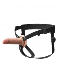 Телесный пустотелый фаллопротез 5’’ Hollow Silicone Strap-On - 14 см. - Pipedream - купить с доставкой в Санкт-Петербурге