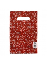 Красный подарочный новогодний пакет с вырубной ручкой (20х30 см) - Сима-Ленд - купить с доставкой в Санкт-Петербурге