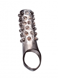 Дымчатая насадка на пенис с выпуклостями - 11 см. - Sex Expert - в Санкт-Петербурге купить с доставкой