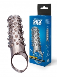 Дымчатая насадка на пенис с шипами и выпуклостями - 12 см. - Sex Expert - в Санкт-Петербурге купить с доставкой