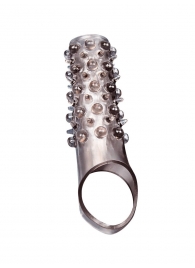 Дымчатая насадка на пенис с шипами и выпуклостями - 12 см. - Sex Expert - в Санкт-Петербурге купить с доставкой