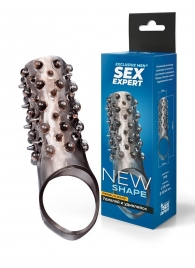 Дымчатая насадка на пенис с шипами и выпуклостями - 12,5 см. - Sex Expert - в Санкт-Петербурге купить с доставкой