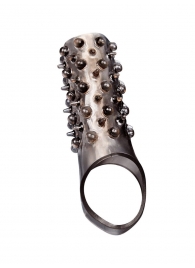 Дымчатая насадка на пенис с шипами и выпуклостями - 12,5 см. - Sex Expert - в Санкт-Петербурге купить с доставкой