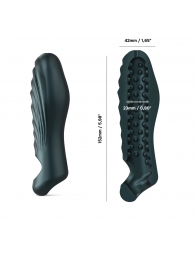 Серая силиконовая насадка на пенис с подхватом Manwan Ryzer - Manwan - в Санкт-Петербурге купить с доставкой