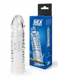 Прозрачная закрытая насадка на пенис - 17 см. - Sex Expert - в Санкт-Петербурге купить с доставкой